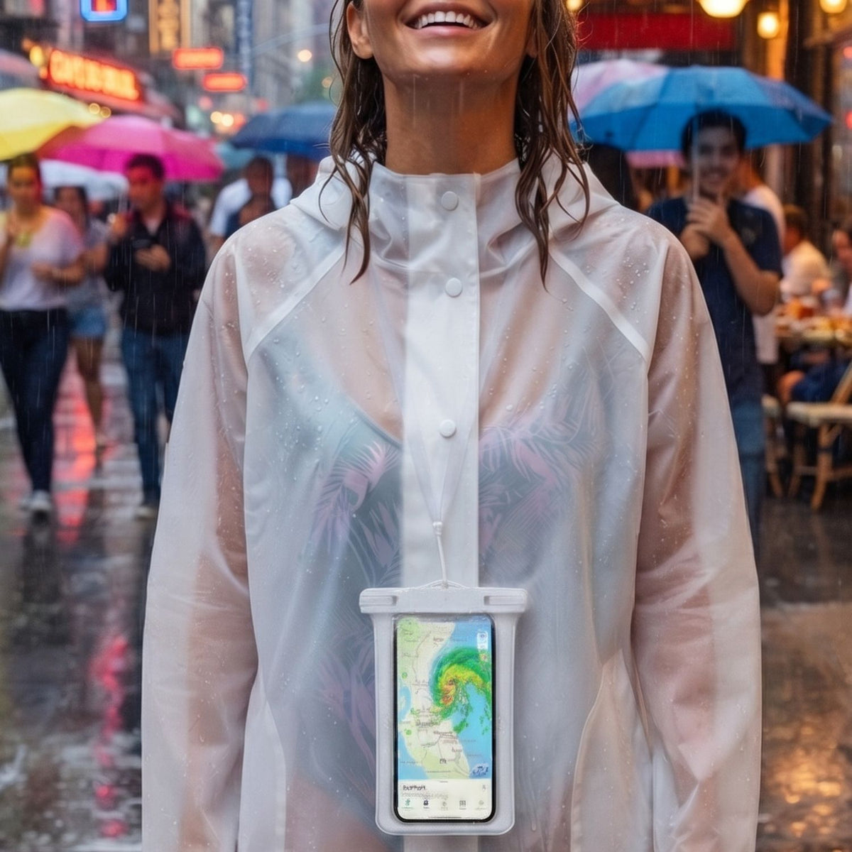Su Geçirmez Telefon Kılıfı – Boyun Askılı Universal Su Altı Kesesi (Pembe)